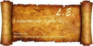 Ledermeier Emőd névjegykártya